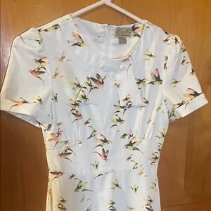 Floral Print White Dress